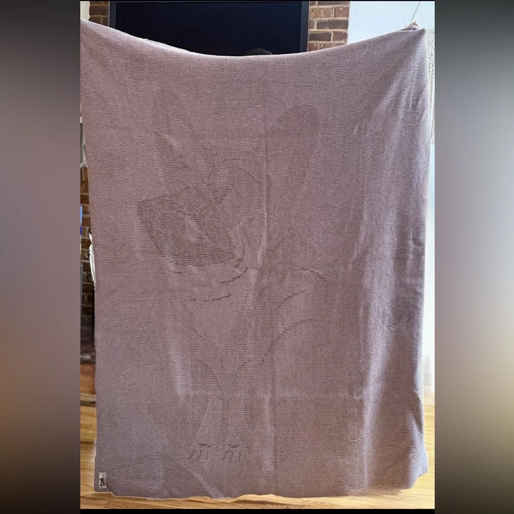 NWT 50x60in Cozy Frenchie/French Bulldog Knit Recycled Cotton Blanket